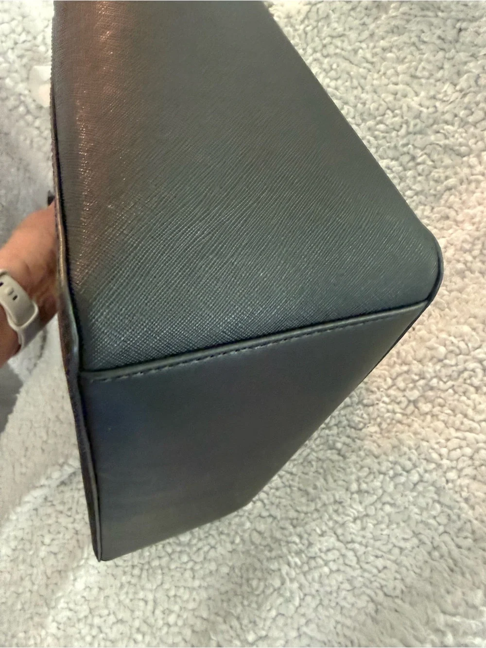 Michael Kors Black Saffiano Tote with MK Charm